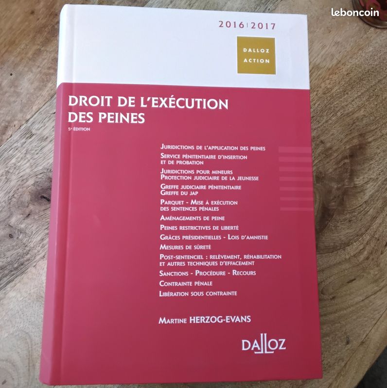 Droit de l'exécution des peines 2016 2017 (image 1)