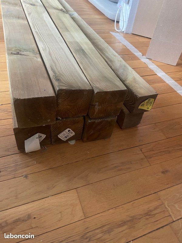 Poteaux bois autoclave 240 cm (9x9 et 7x7cm) (image 2)