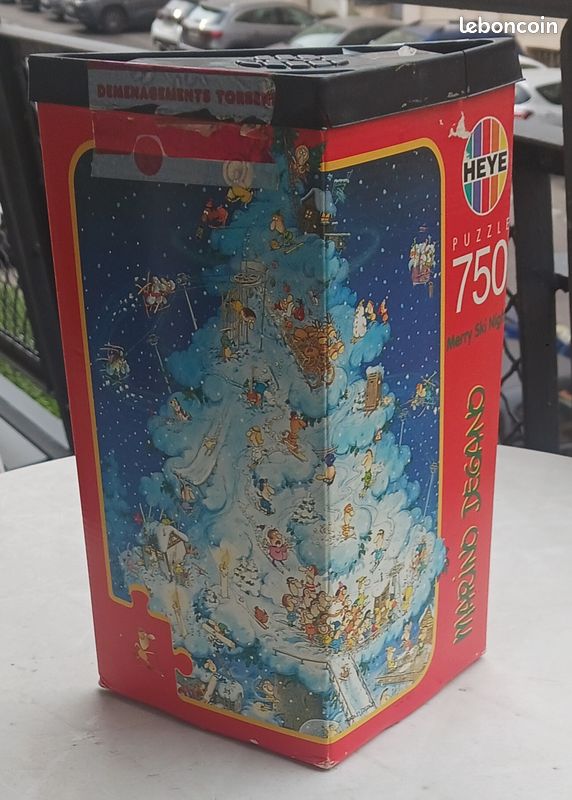 Puzzle Heye 750 Pièces – Merry Ski Night – Illustration Marino Degano