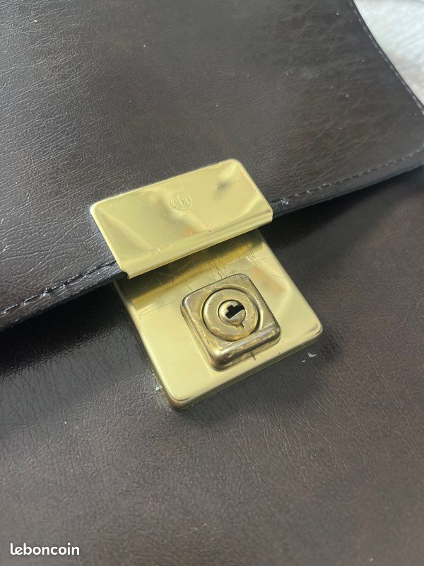 Sac pochette avec sangle vintage marron (image 10)