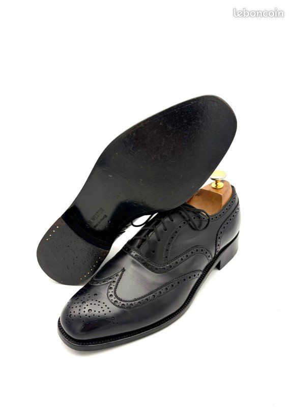 Richelieus Perforés 376 JM Weston Cuir Noir 7,5D – 41,5FR