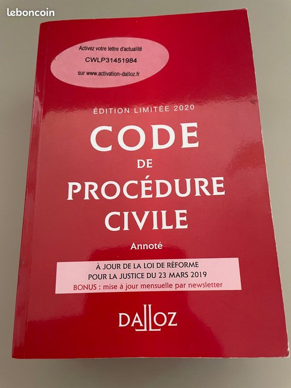 Code de Procédure Civile DALLOZ (image 1)