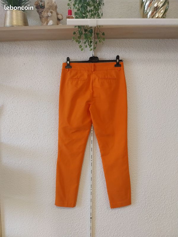 Pantalon droit / cigarette orange RESERVED « Eco Aware » — Neuf sans étiquette — Taille 36 (S) (image 2)