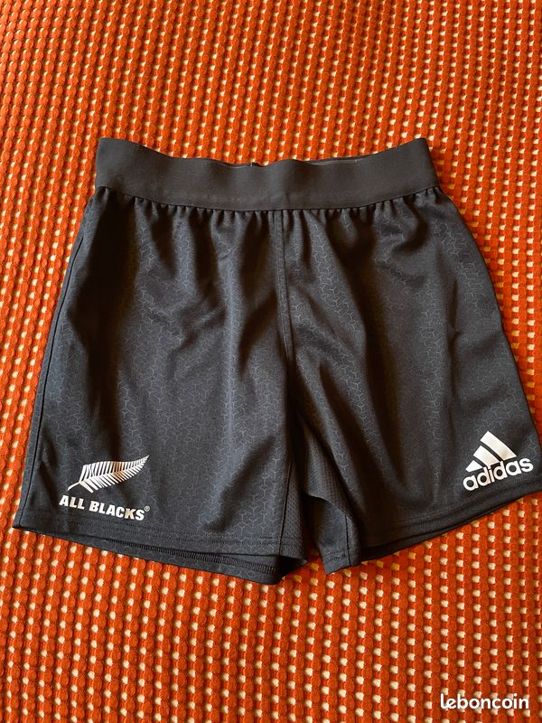 Short De Rugby Vintage Pontarlier – Bleu Et Jaune, Made In France, Taille XL