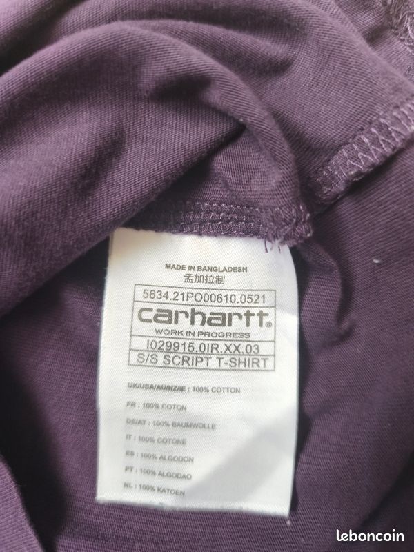 T-shirt tendance CARHARTT violet (image 4)