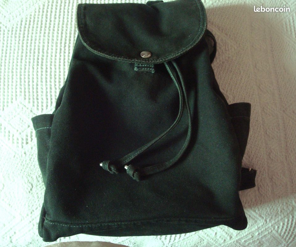 Petit sac à dos vert BAGGU en coton / sac à main (image 7)