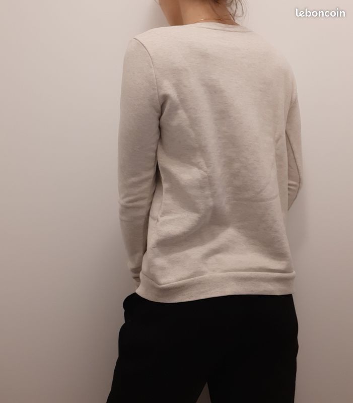 Sweat beige à imprimé indien (image 3)