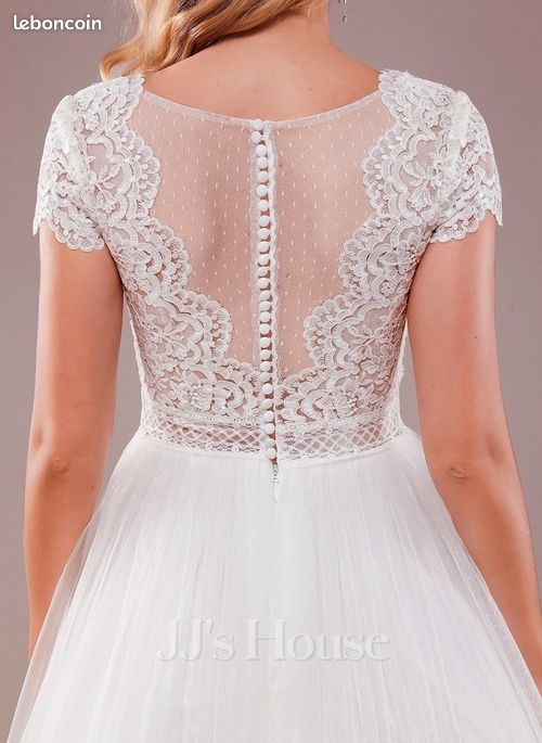 Neuve étiquetée - Robe de mariée princesse tulle dentelle serena blanc 38 (image 3)