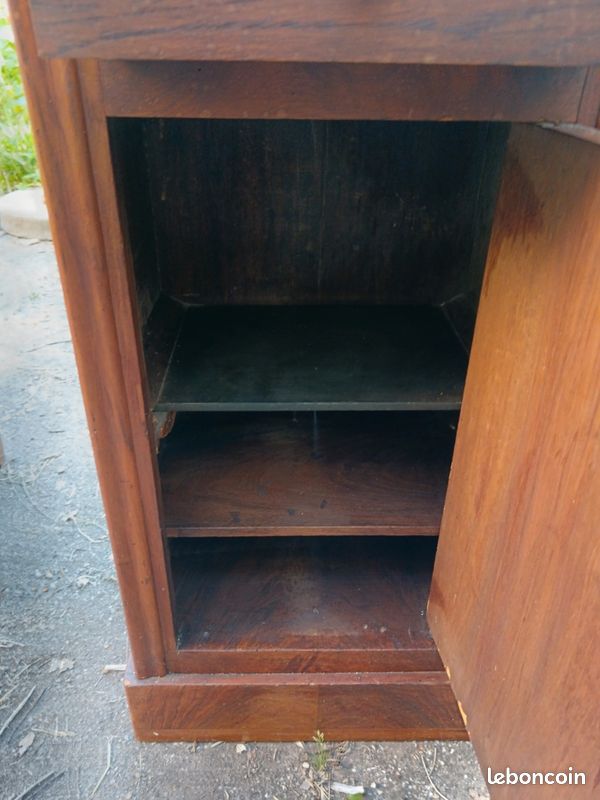 Chevet vintage bois/marbre (image 4)