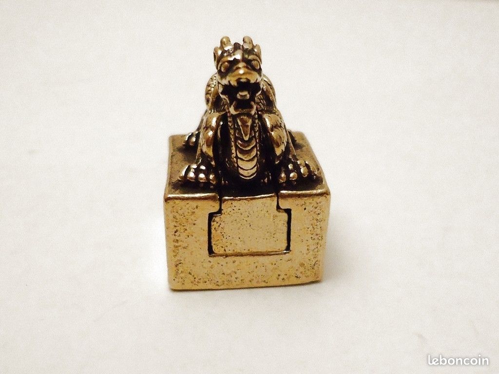 Ancien Sceau En Bronze De Dynastie Chinoise, Caractères Chinois, Collection