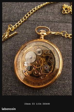 chaîne de montre Gousset, Plaqué Or, XIXème, N°3