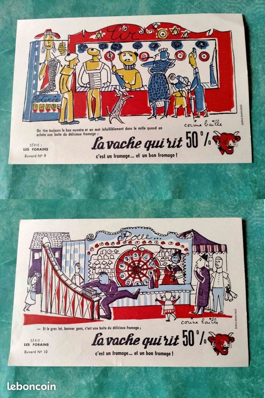 Buvards Amora La Vache Qui Rit Simca 1000 Protège cahier publicitaire (image 2)