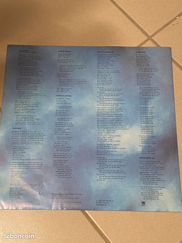 Vinyle 33T ROGER HODGSON In The Eye Of The Storm (image 3)