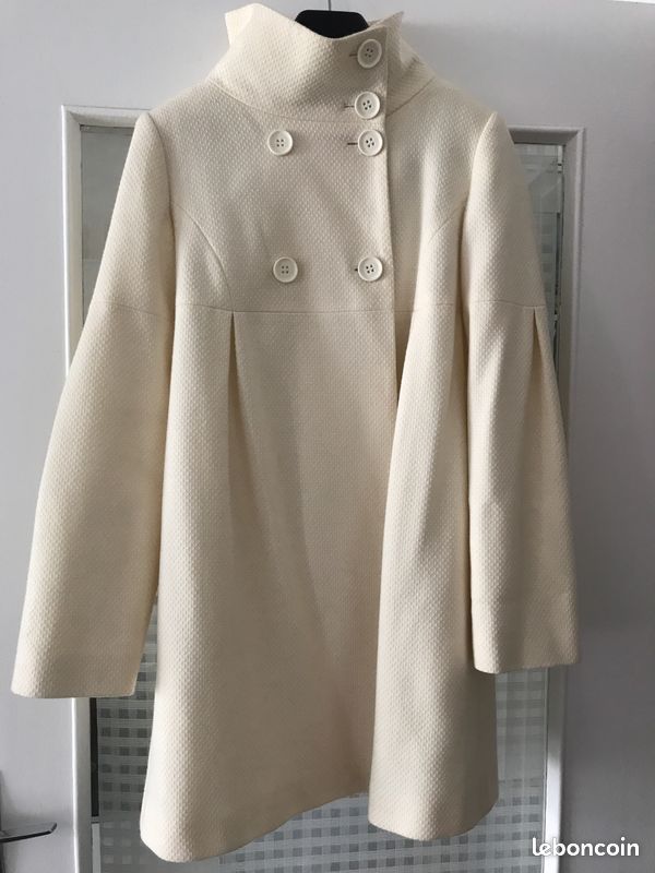 Manteau blanc / beige 1 2 3- État neuf (image 3)