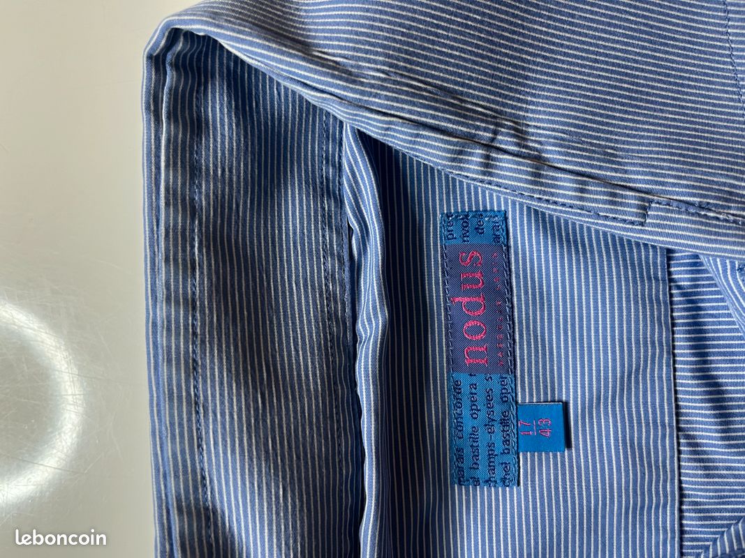 Chemise Homme NODUS Taille 41 – Manches Longues – Multicolore – Très Bon état Occasion
