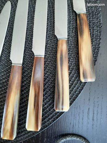 Lot De Couteaux Manche Corne  12 Grands Et 12 Petits , 12 Couteaux Manche Resin