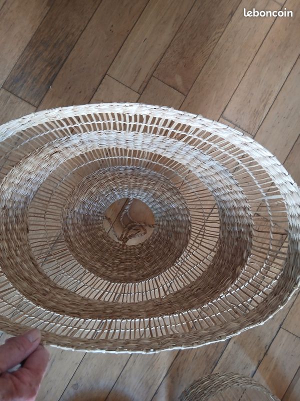 Plafonnier en rotin tressé et osier ( salon, chambres, entrée) (image 3)
