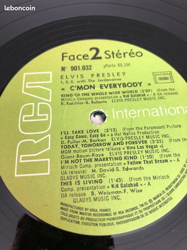 Disque ELVIS PRESLEY (image 5)