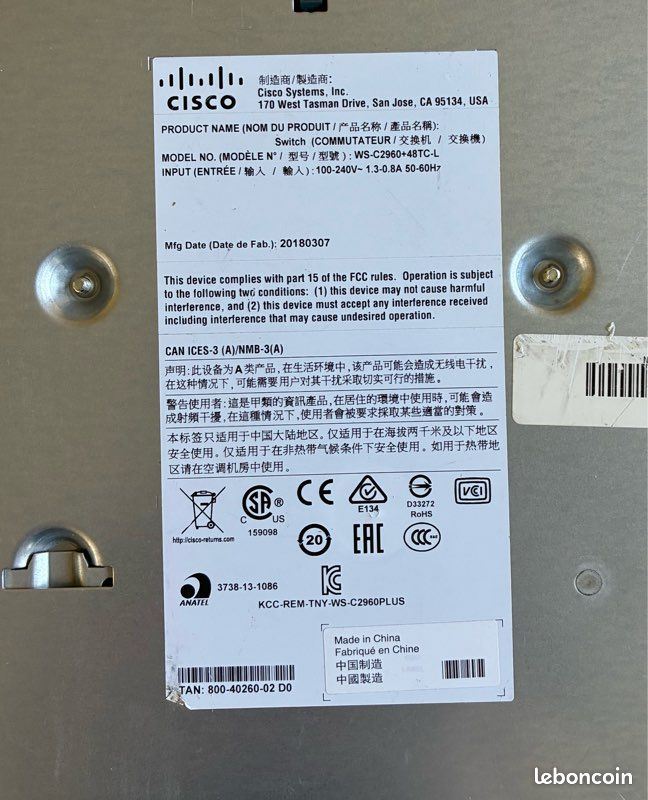 Cisco WS-C2960+48TC-L (image 2)