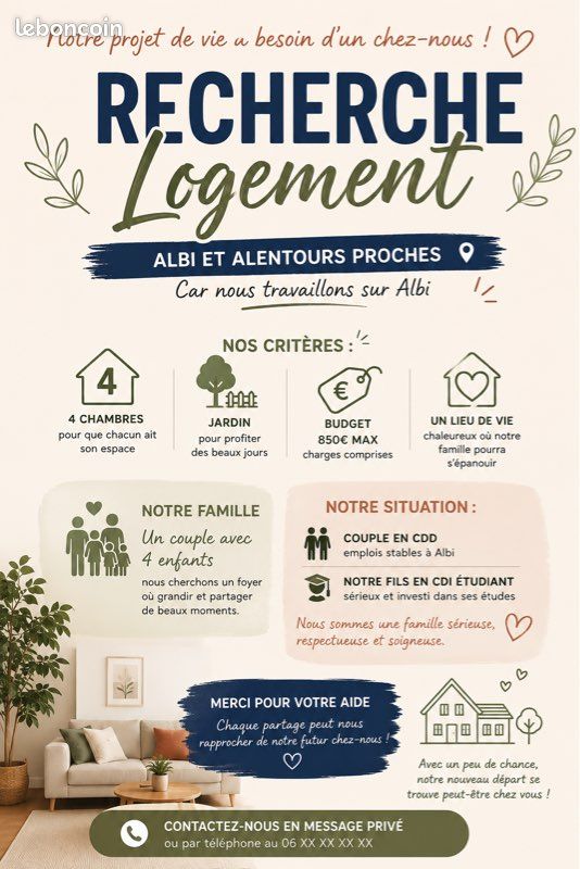 Maison 5 pièces 100 m² · à Albi · 100 m² · 850 €/mois