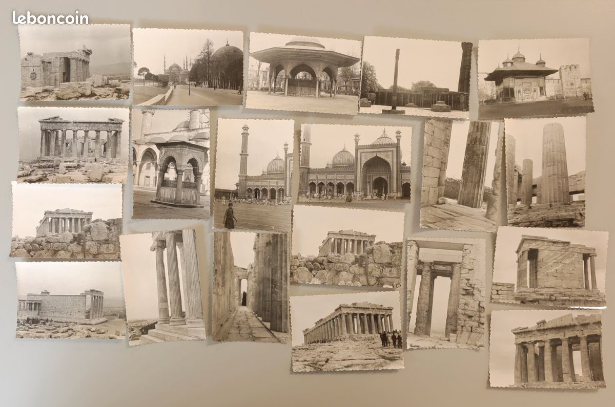 Lot 30 photos anciennes voyage – Athènes Parthénon Istanbul Inde années 50-60 (image 2)