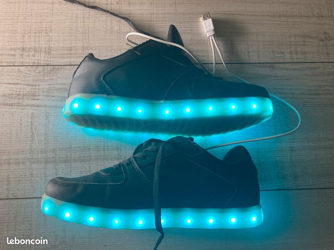Sneakers basses noires lumineuses cash money taille 39 (image 17)