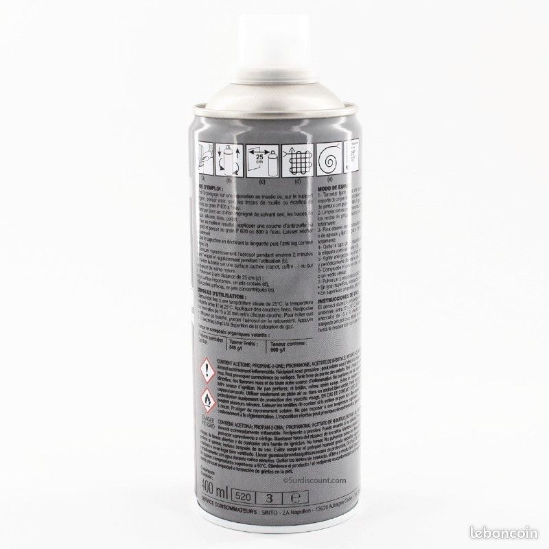 Bombe de peinture pour carrosserie - apprêt gris (image 3)