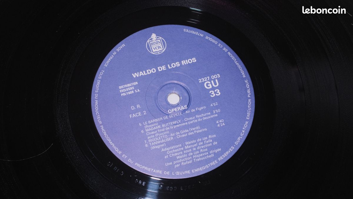 Disque Vinyle 33T " Wados De Los Rios " (image 5)