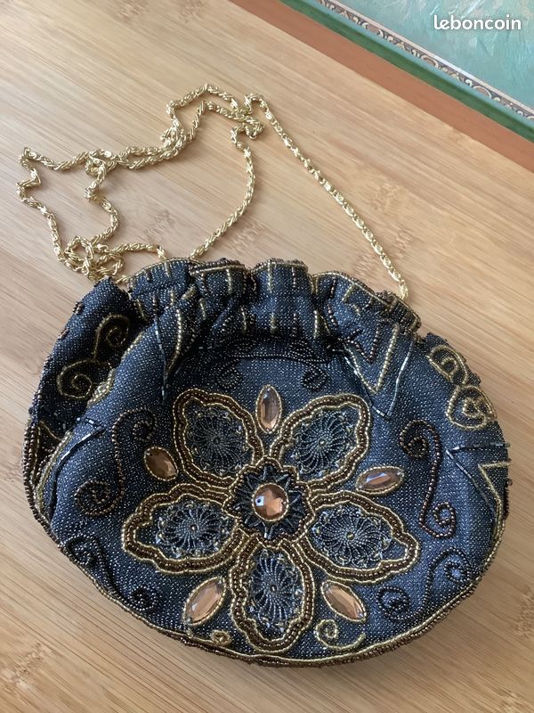 Sac à main vintage perles (image 8)