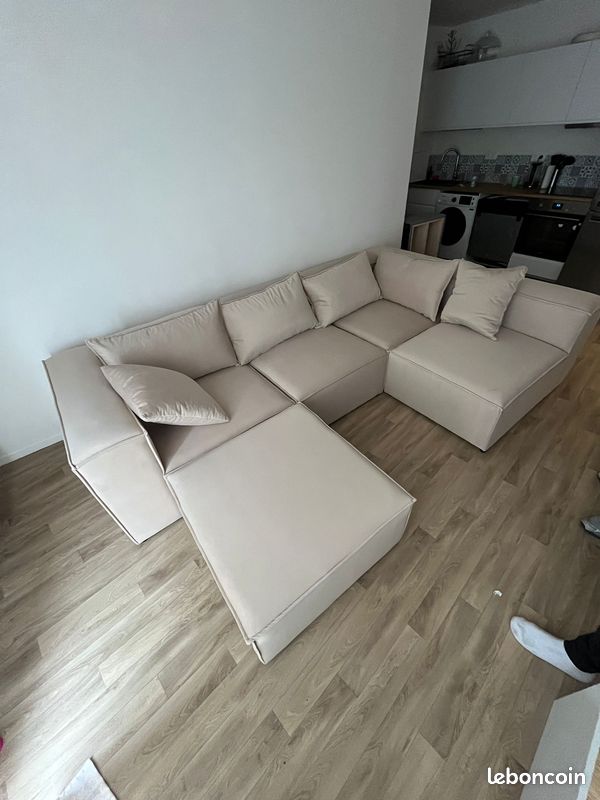 Canapé modulable 4+1 beige (image 2)