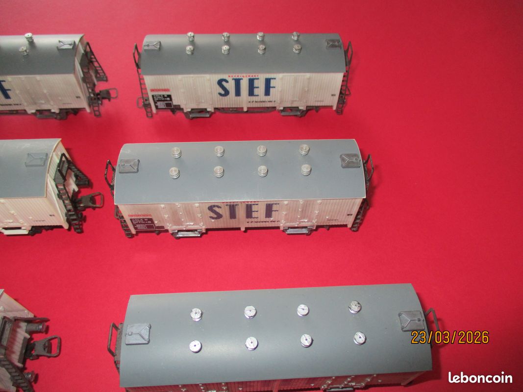 Lot Wagons Forestier Jouef HO - Tombereaux STEF, Boîtes Incluses, Vintage