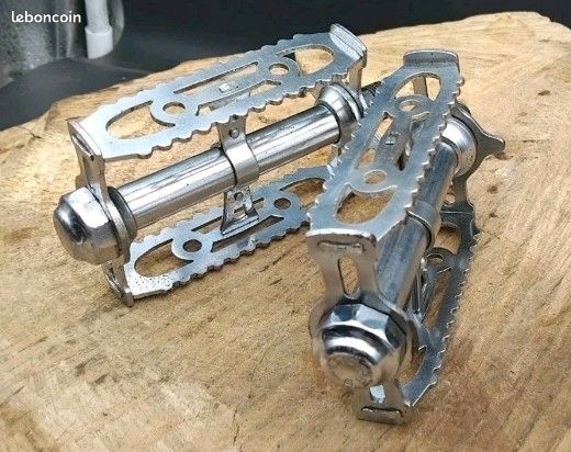 Paire De Pédales Lyotard 46D - Pas Français - Pour Vélo Ancien De Route - Occasion