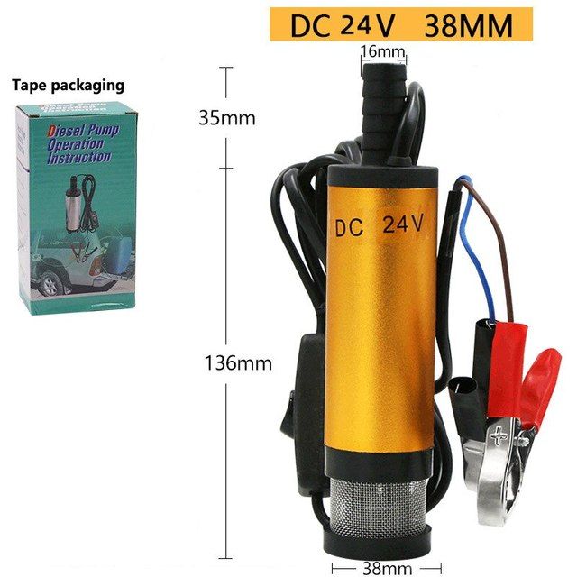 Pompe submersible 12V pour le pompage de l'eau de gasoil 38mm