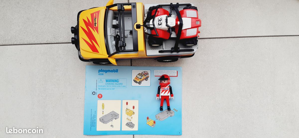 PLAYMOBIL 4228 Pick-up et quad de course rouge (image 3)