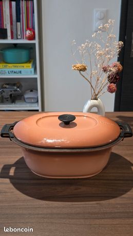 Cocotte En Fonte Le Creuset Cousance - Marron - Vintage Made In France Années 80 - Induction