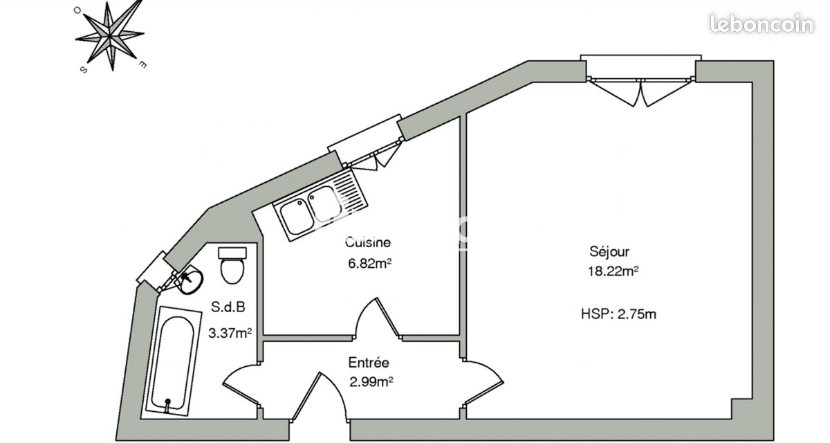 Appartement 1 pièce 31 m² · à Créteil · 31 m² · 710 €/mois