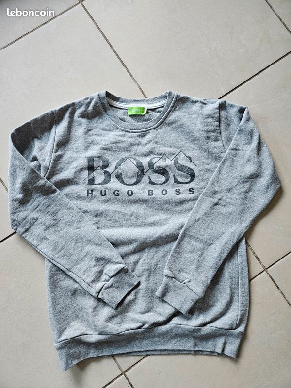 T-shirt Homme Hugo Boss Gris - Taille L, Coton, Occasion Avec Défauts