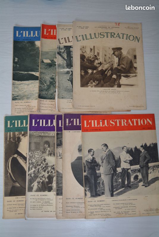 Lot de 9 revues L'illustration de 1938 (image 1)