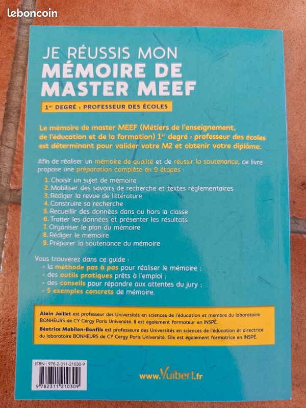 Vuibert je reussis mon memoire de master 1er degre professeur des ecole (image 3)