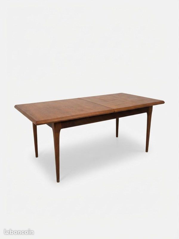 Table à manger danoise vintage en teck extensible 6/10 places⁠ (image 3)