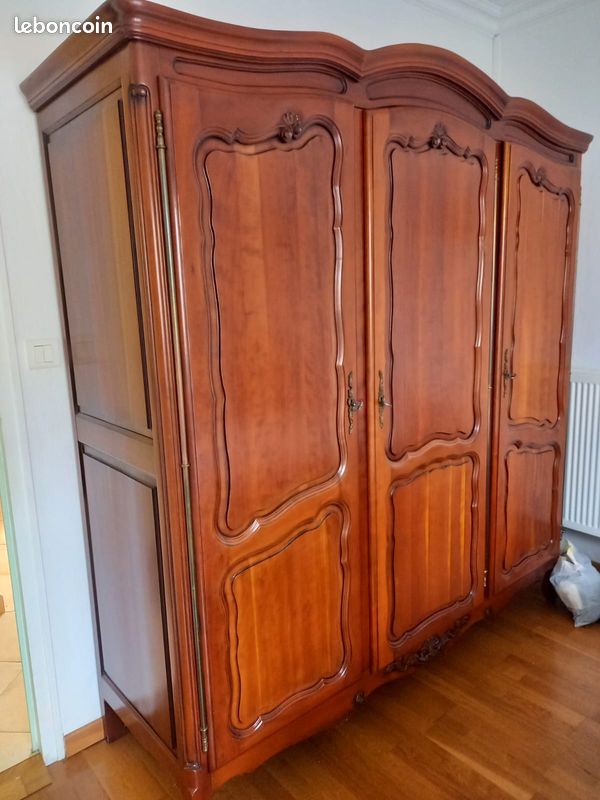 Armoire chambre vintage merisier (image 3)