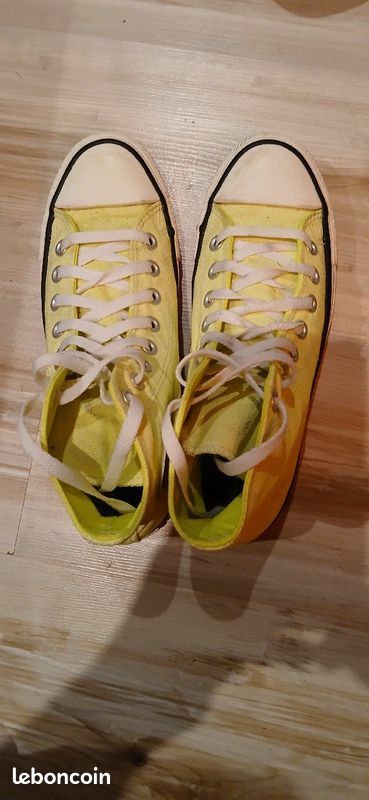 Chaussures femme jaune fluo Converse taille 39,5 Chaussures - Main Image