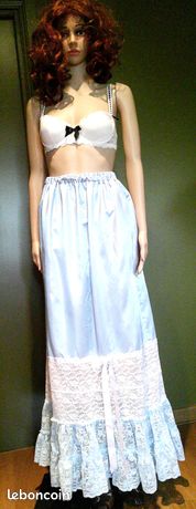 Jupon Long En Satin Doux Et Fluide Pour Femme – Élégance Et Confort Sous Robe Mariage Ou Soirée