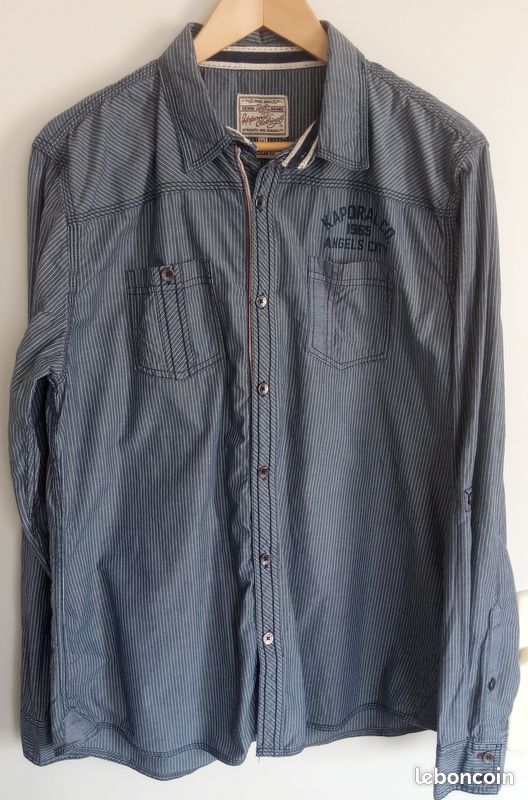 Chemise Homme Kaporal 5 - Taille M Rouge, Occasion Très Bon état