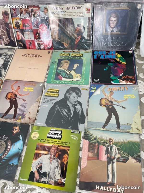 Lot de vinyles 33 tours Johnny Hallyday (image 2)