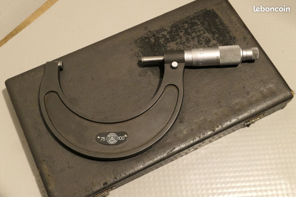 Micromètre 75-100 Mm Orivin - Filetage En Pouces, Acier Au Carbone, Précision 0.01mm - Pour Atelier, Usinage, Contrôle Qualité