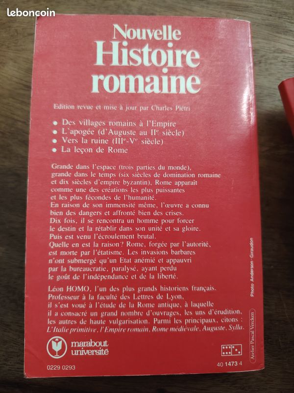 Nouvelle histoire romaine, Léon Homo (marabout) (image 2)