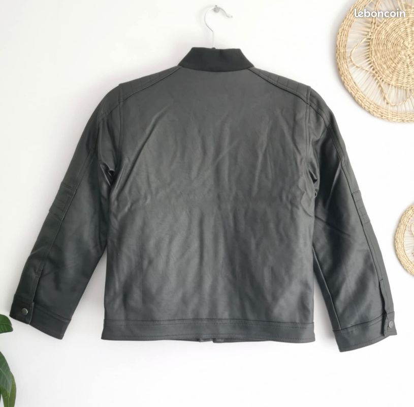 Blouson noir esprit motard Vertbaudet Ans Vêtements