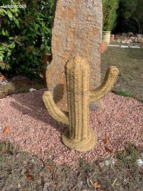Cactus en osier neuf tresse main artisanat marocain (image 5)