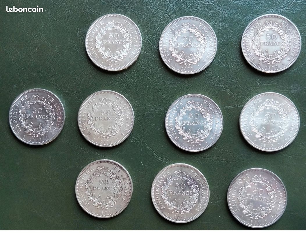 Pièces de 50 franc hercule en argent (image 1)